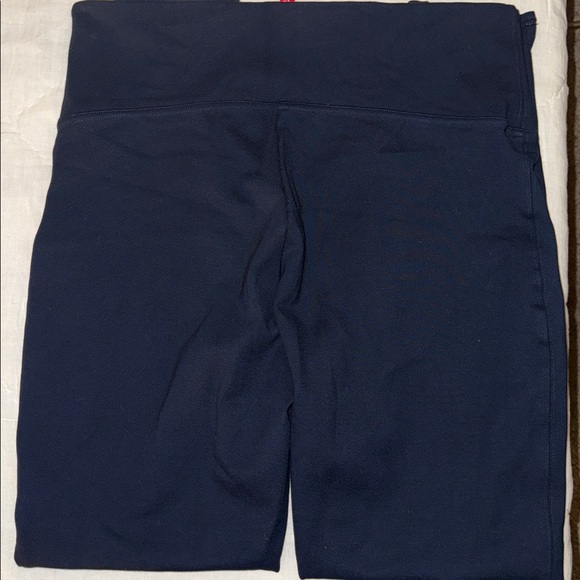 SPANX Ankle Length Ponte Navy Blue Leggings Split Hem 20262T - Picture 5 of 5